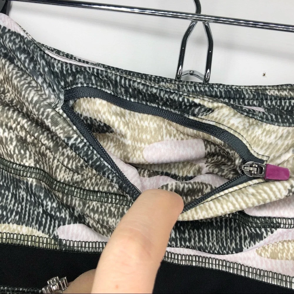 GOTTEX women’s athletic leggings in camo green and white w/black mesh de… - Picture 6 of 10